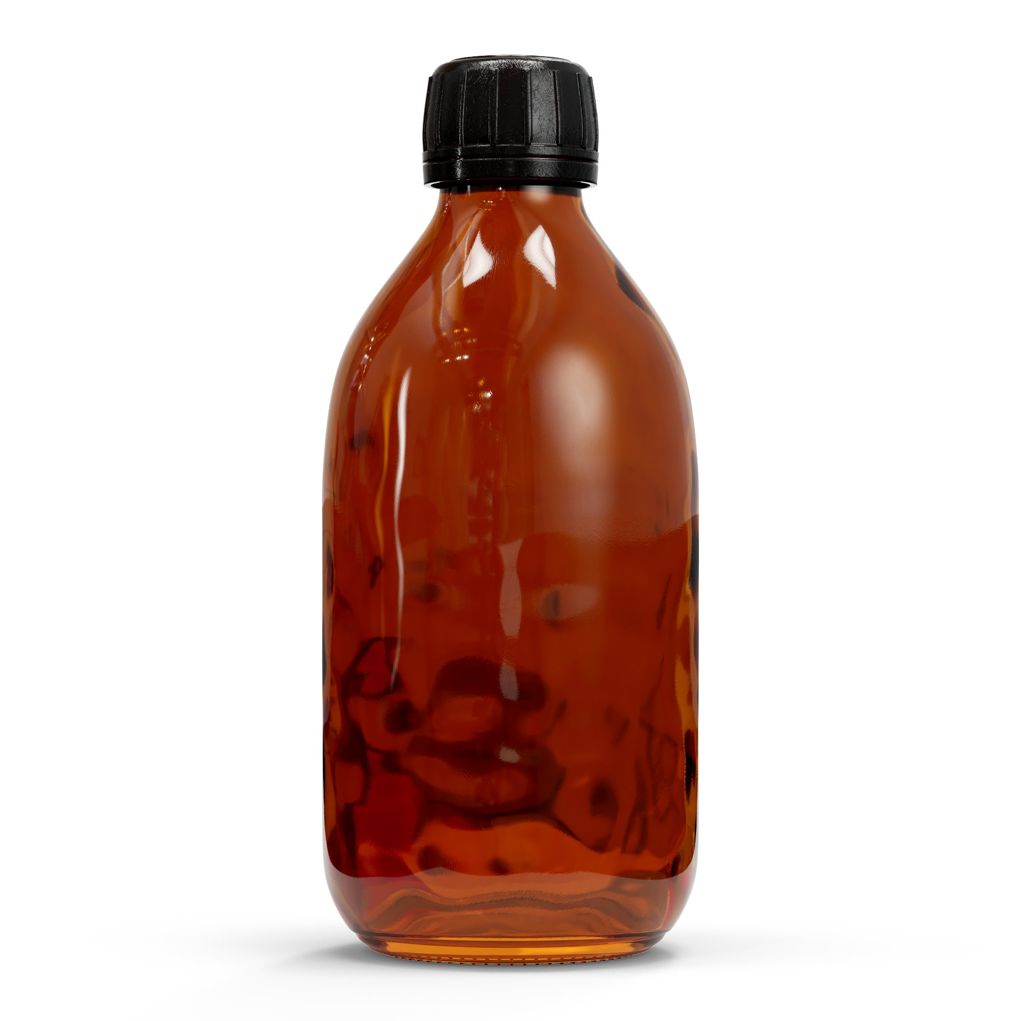 Bouteille en verre - Marron (avec des bouchons variés)
