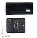 Sibel Case 2 Zwarte Etui In Matte Kroko Vr 2 Scharen
