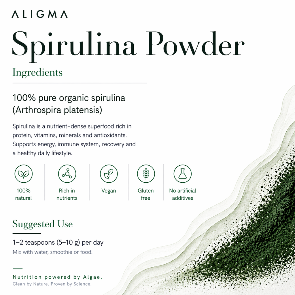 Poudre de spiruline biologique