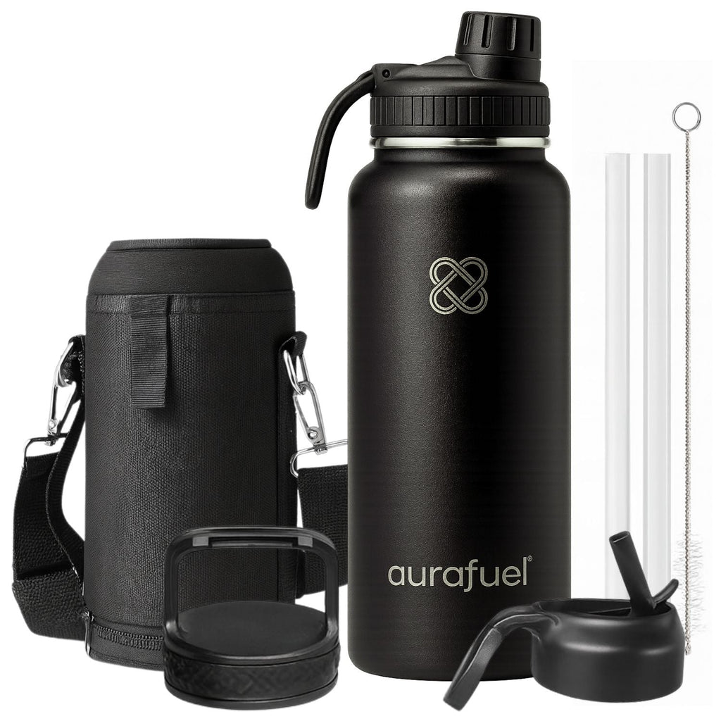 Bouteille de boisson en acier inoxydable - Noire