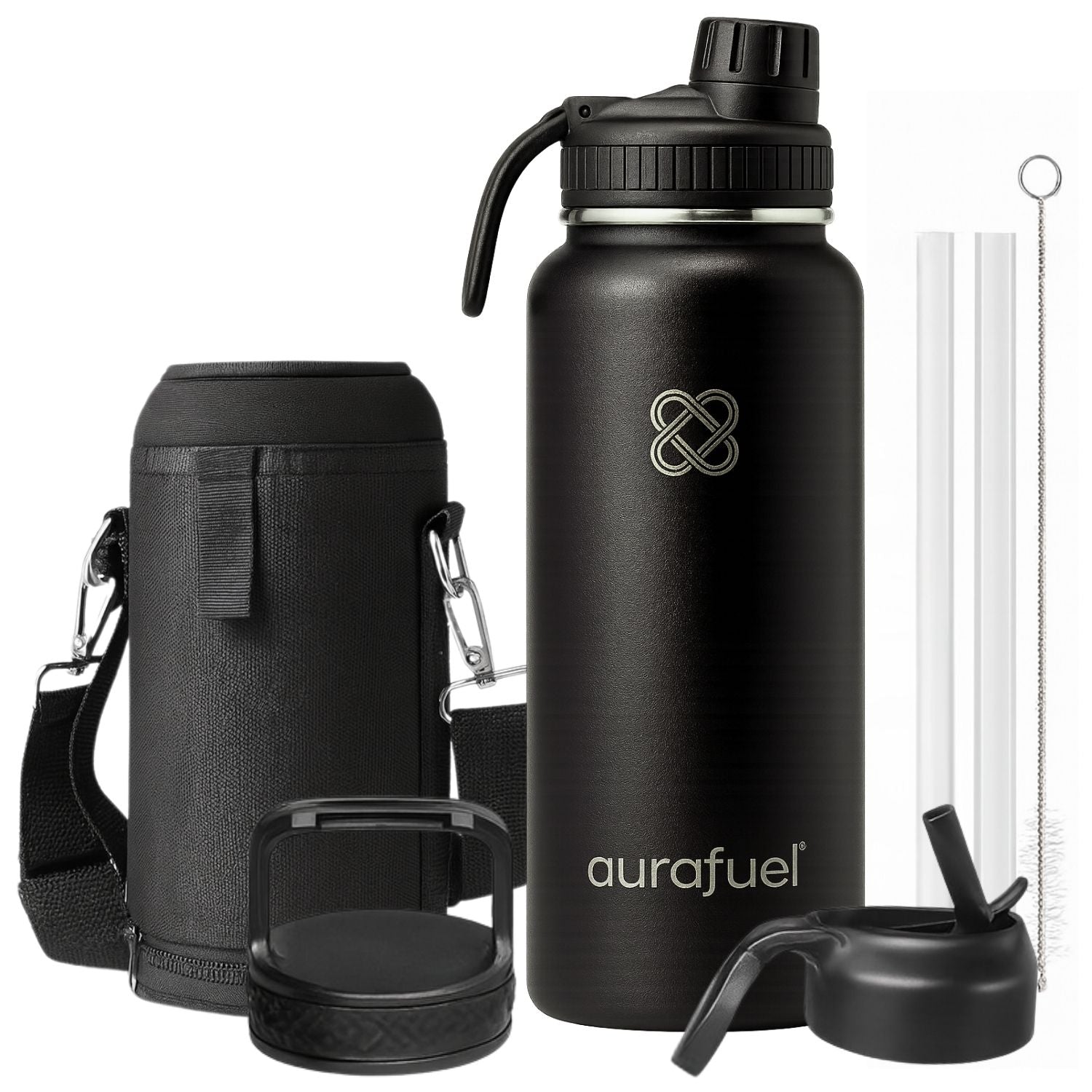 Bouteille de boisson en acier inoxydable - Noire