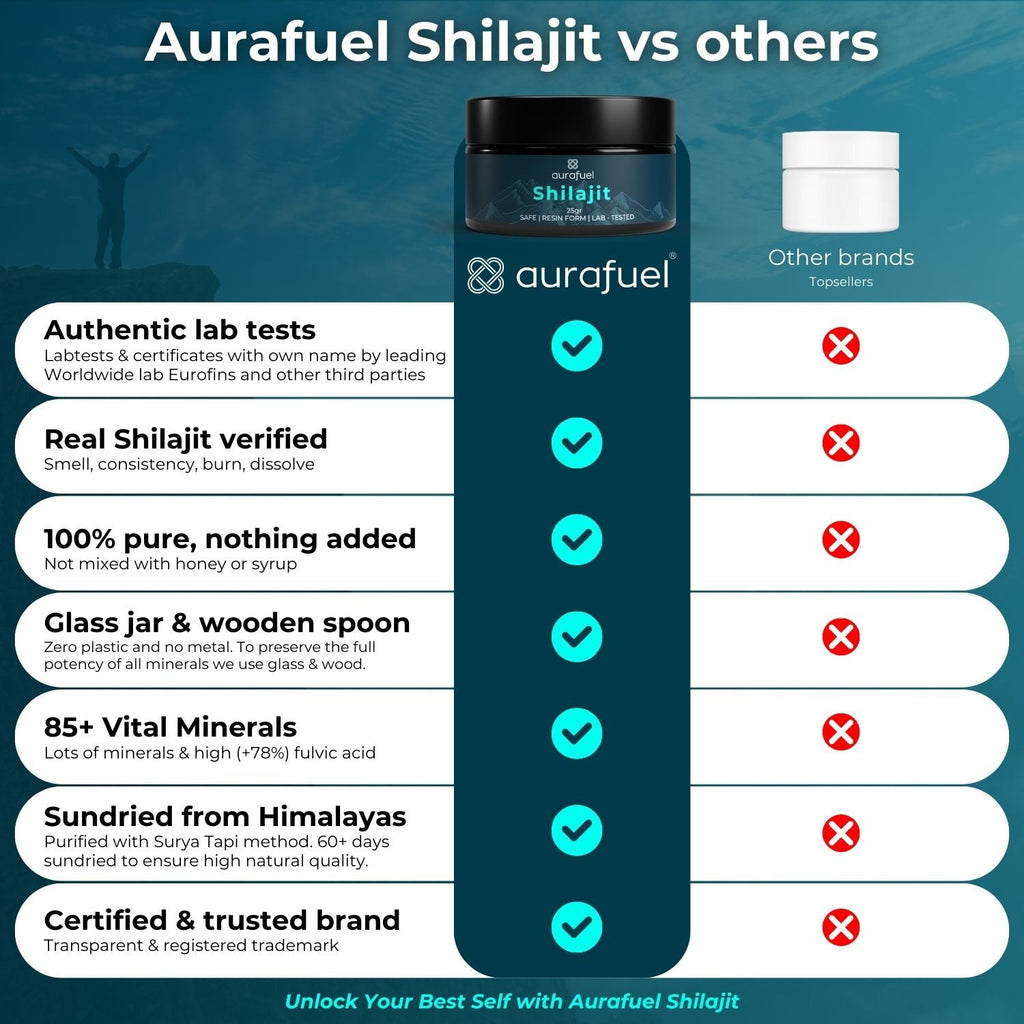 Résine Shilajit pure de l’Himalaya - 100 % authentique et purifiée
