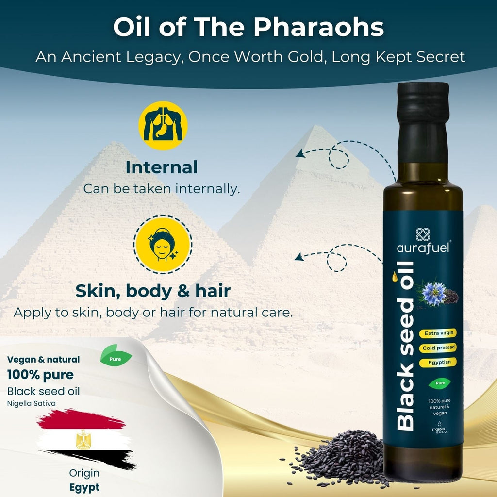 huile de nigelle de graines noires - Égypte