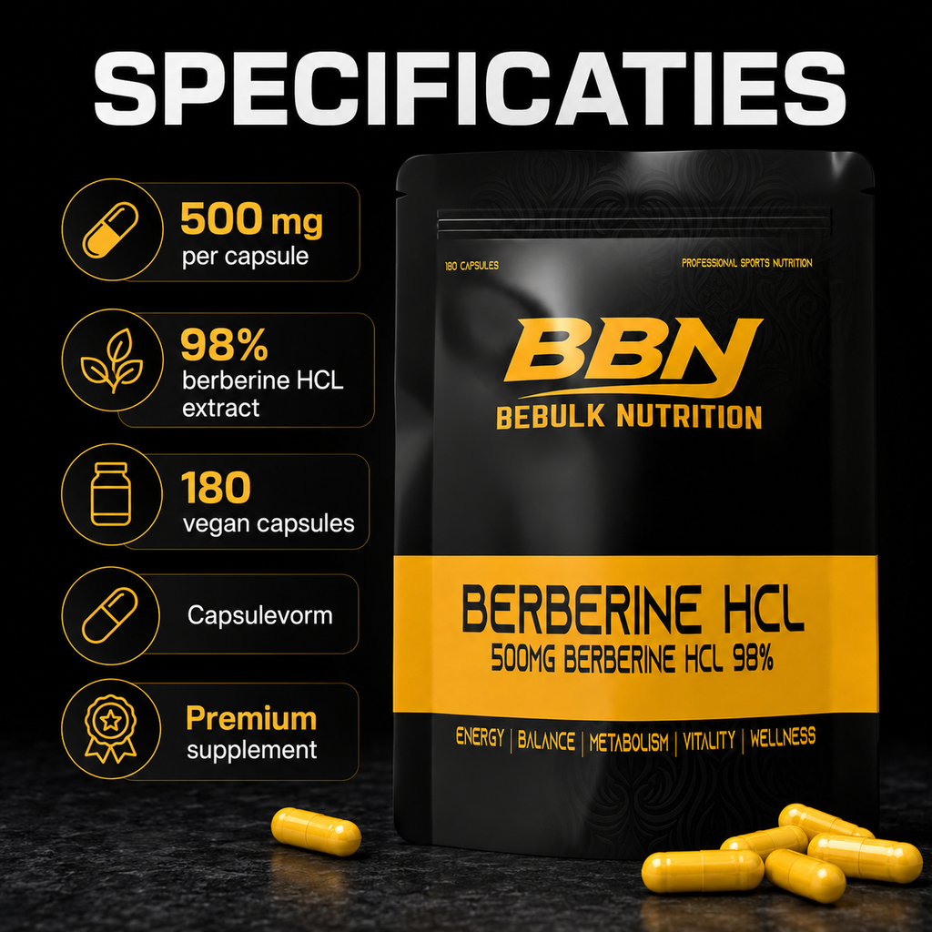 Berbérine HCL 98 % - Végane - BeBulk Nutrition