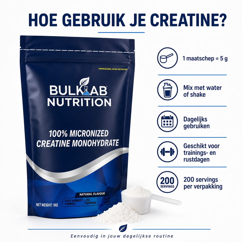 Créatine monohydraat 100 % micronisée - BulkLab Nutrition