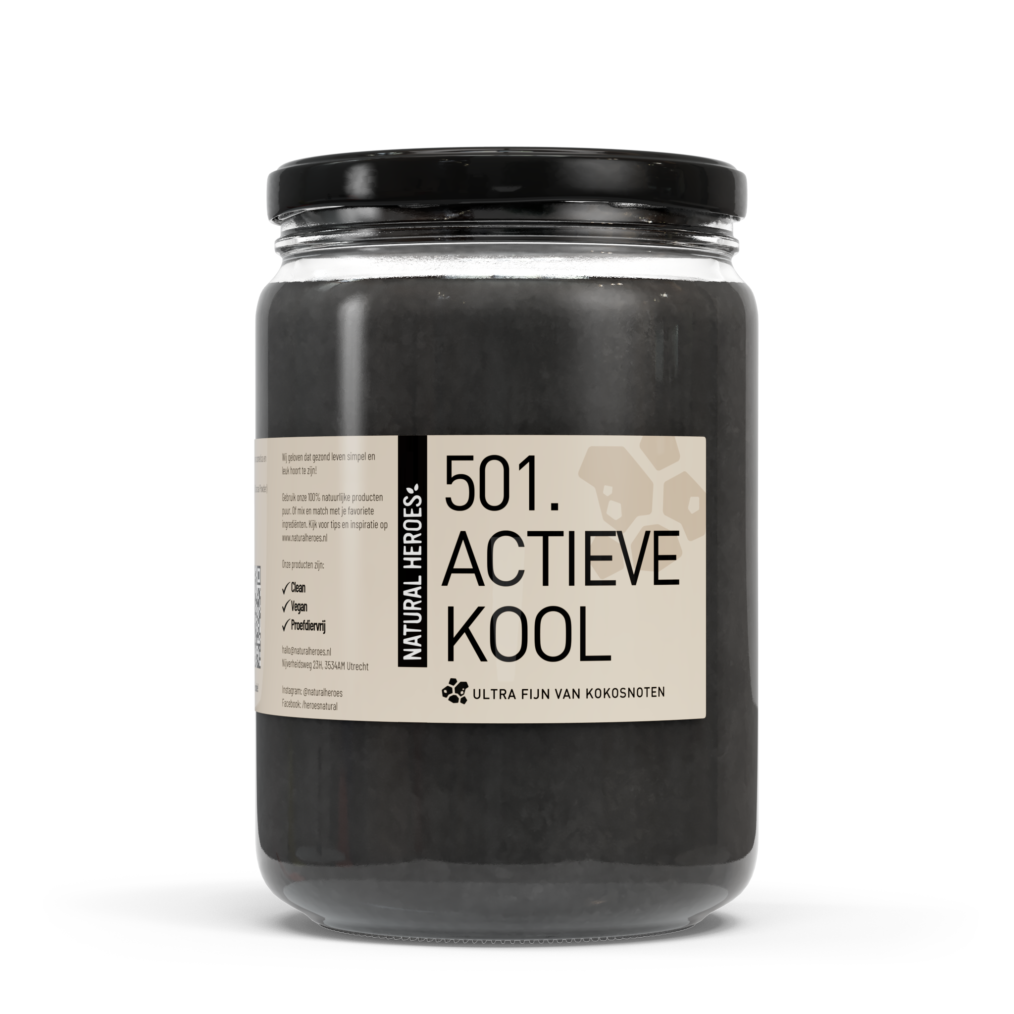Poudre de charbon actif (ultra fine et de qualité alimentaire)