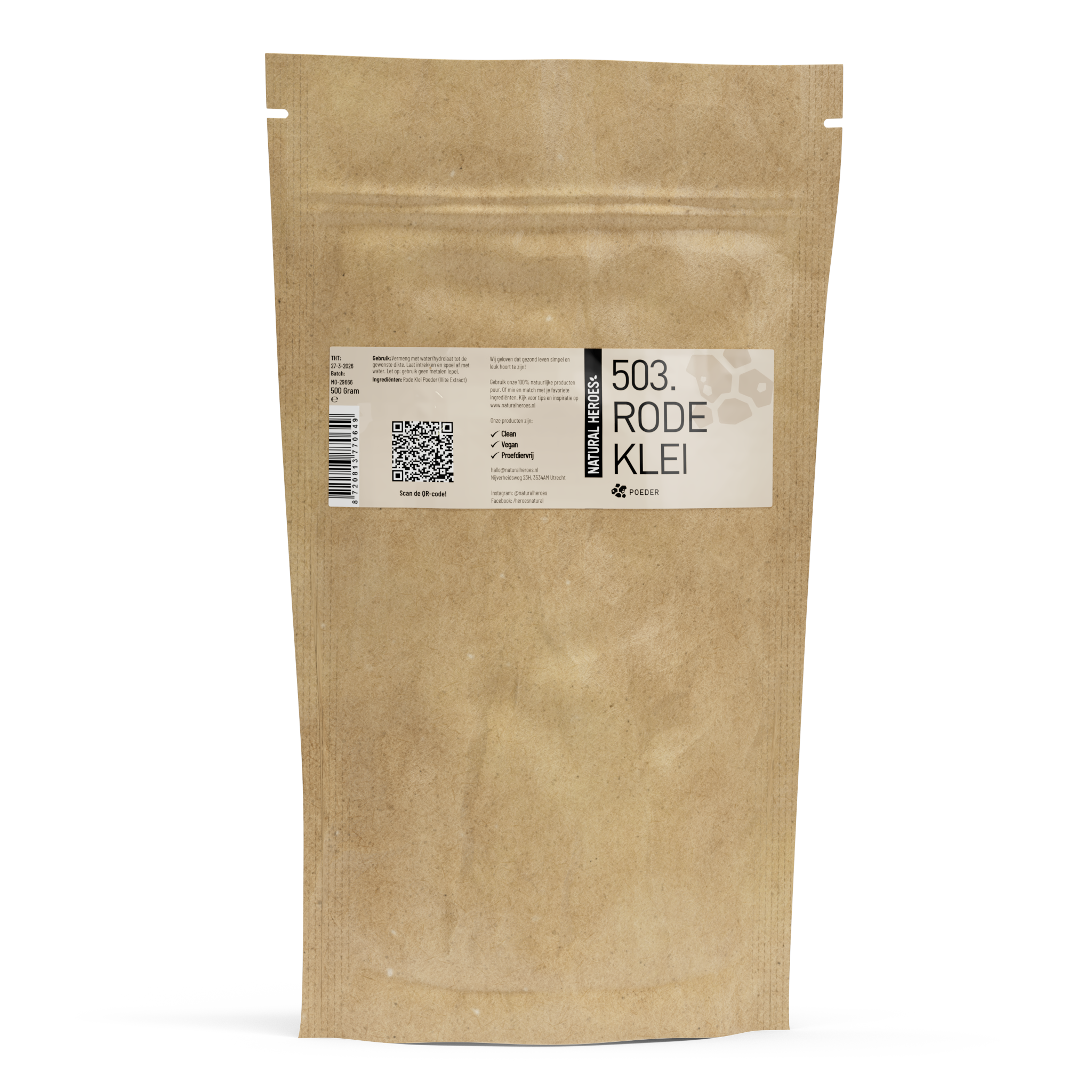 Poudre d’argile rouge