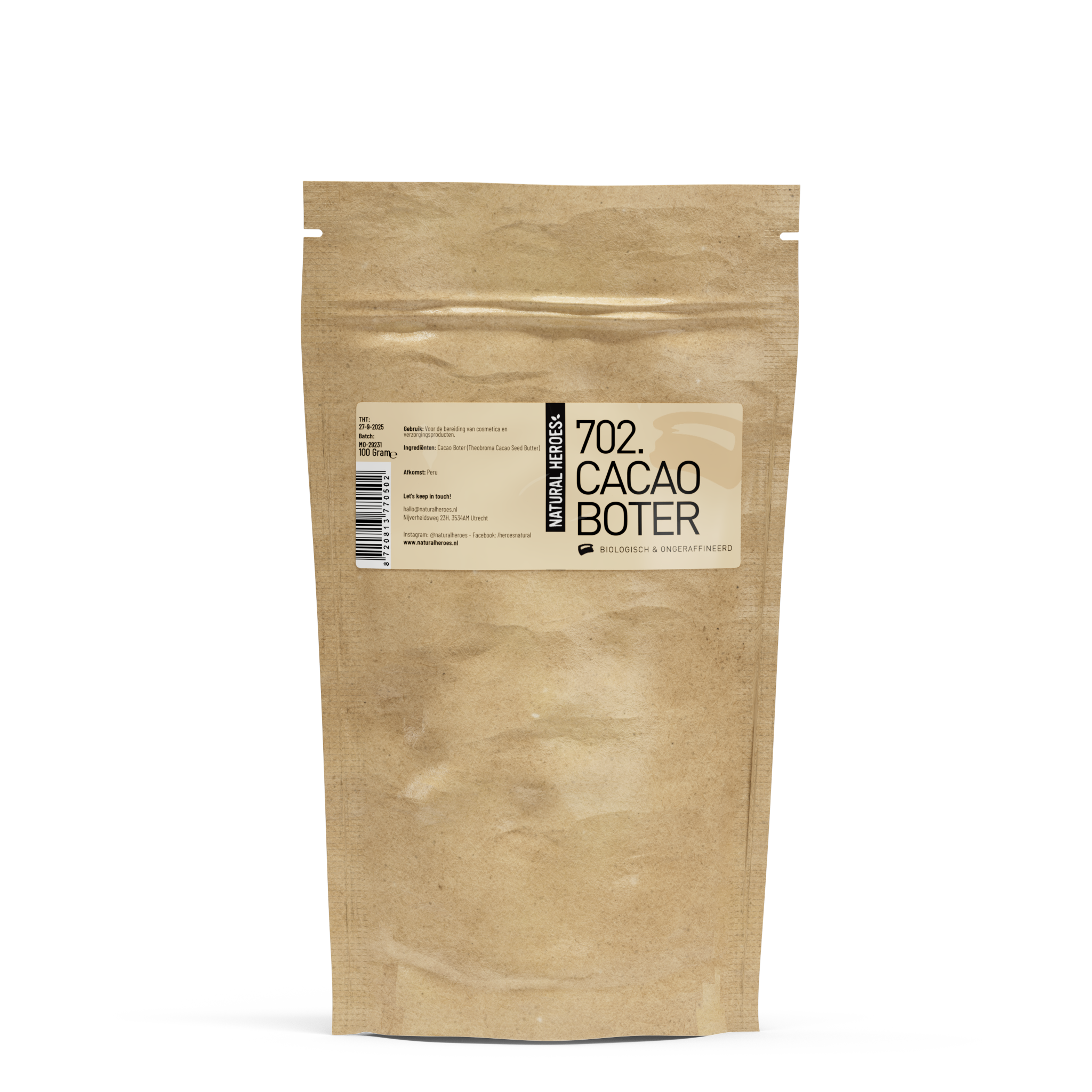 Beurre de cacao (bio et non raffiné)