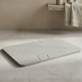 Tapis de bain en pierre diatomité XL - Séchage rapide naturel - Hygiénique - Anti-moisissure et élégant 75x45cm