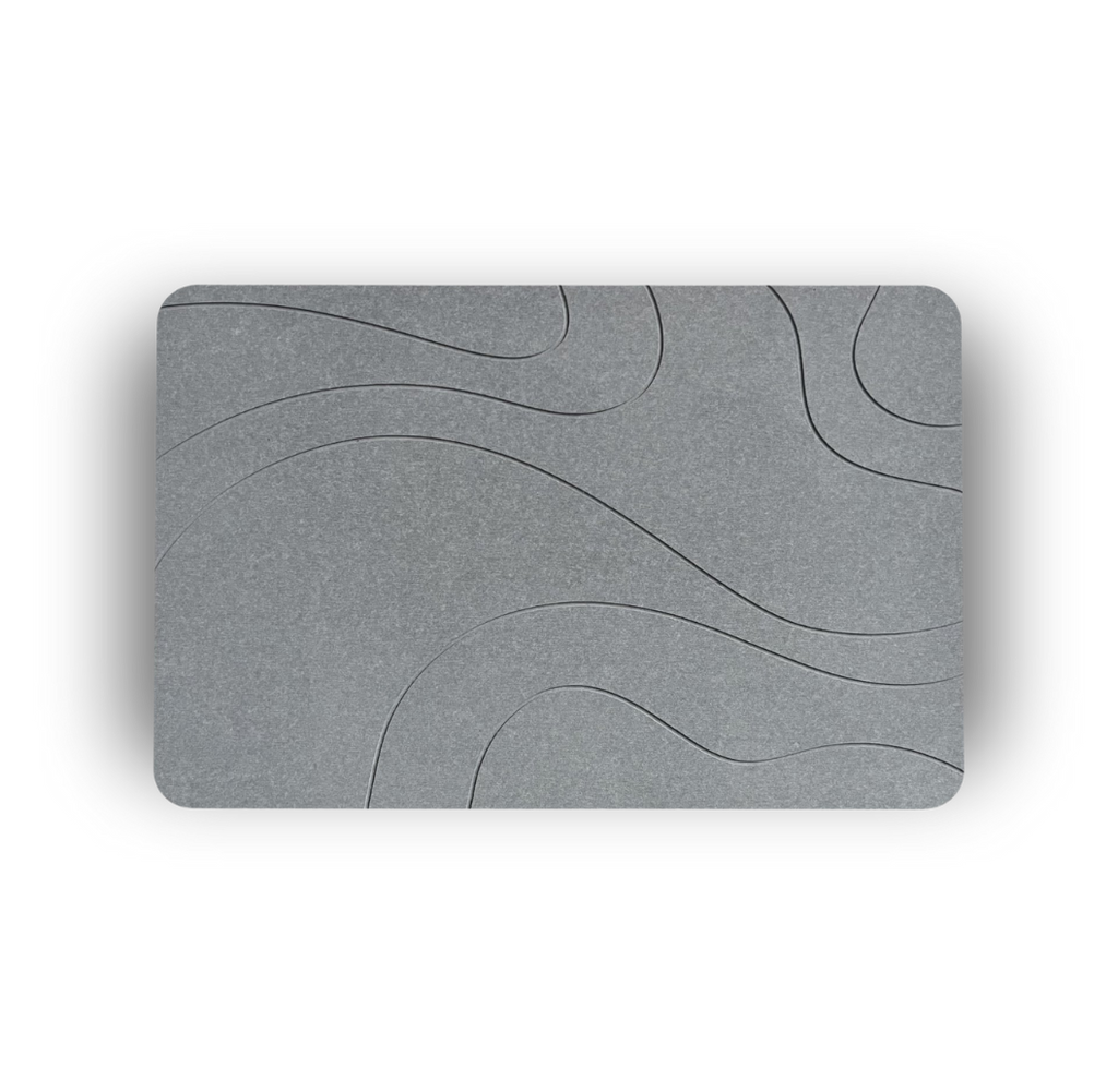 Tapis de bain en pierre diatomité XL - Séchage rapide naturel - Hygiénique - Anti-moisissure et élégant 75x45cm