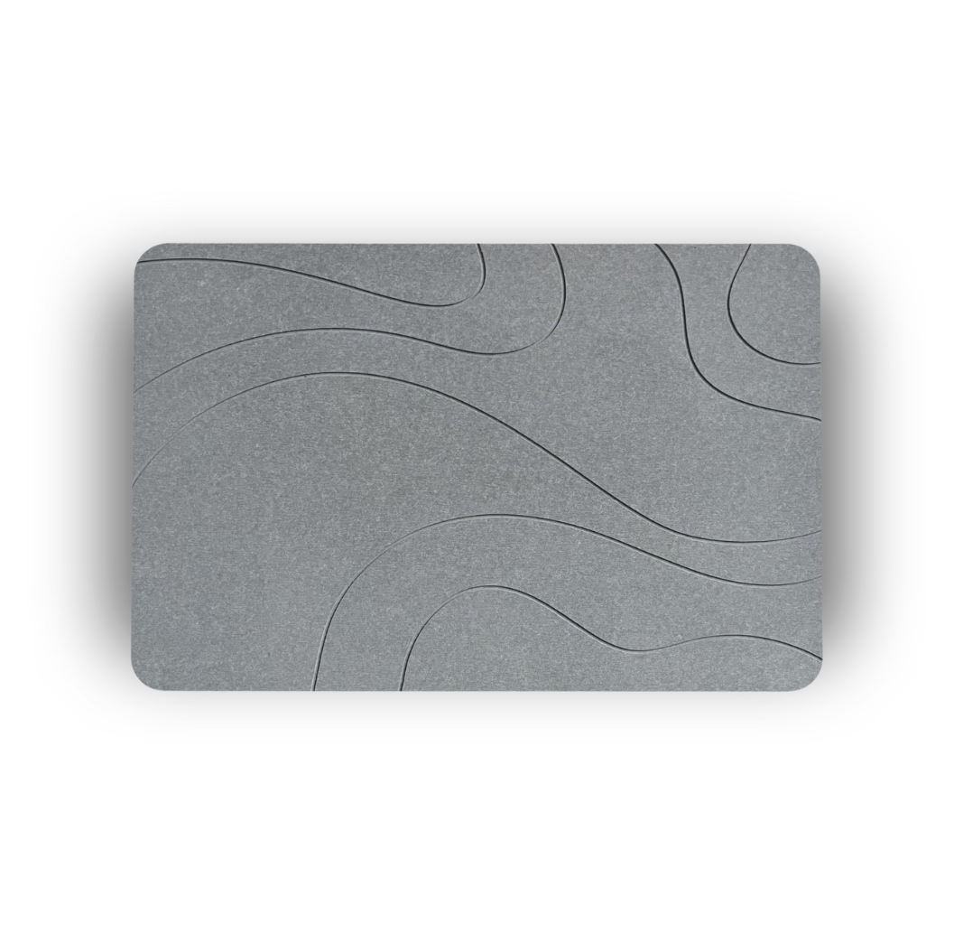 Tapis de bain en pierre diatomité XL - Séchage rapide naturel - Hygiénique - Anti-moisissure et élégant 75x45cm