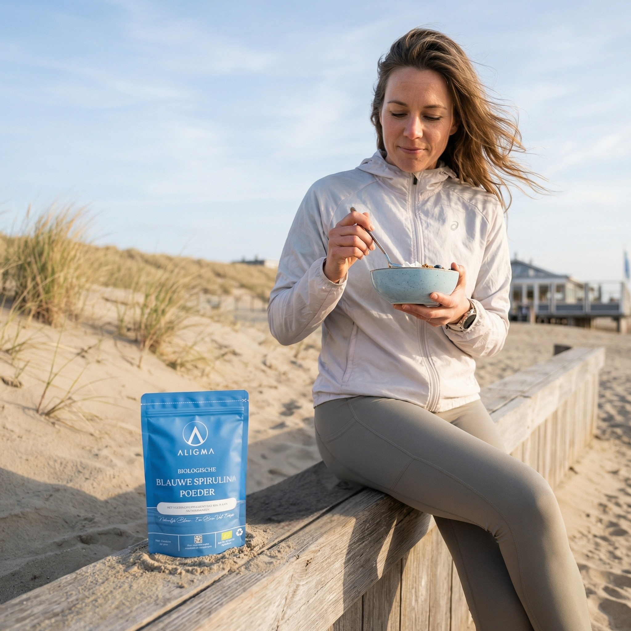 Superaliment en poudre de spiruline bleue biologique 75 grammes