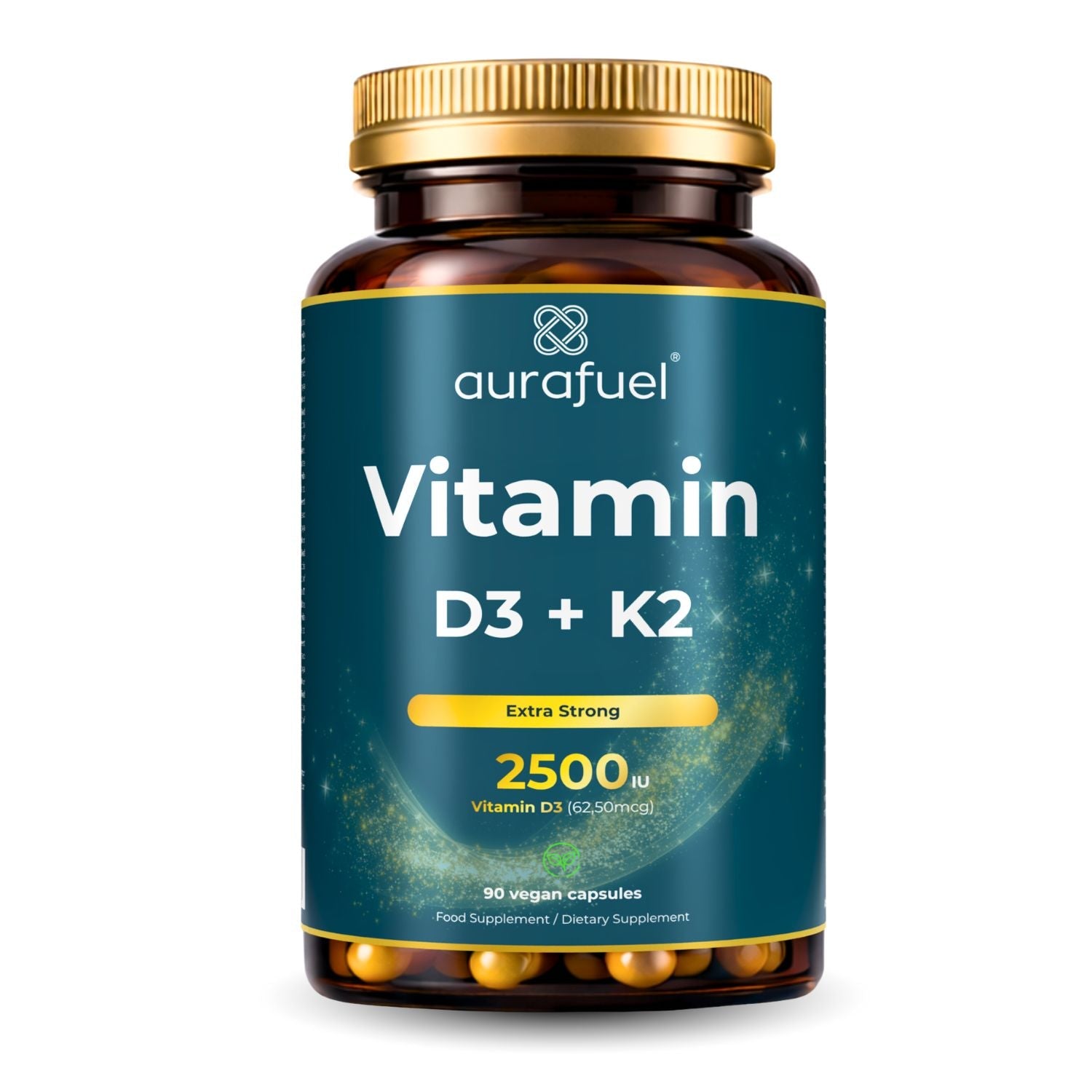 Capsules de vitamine D3 + K2