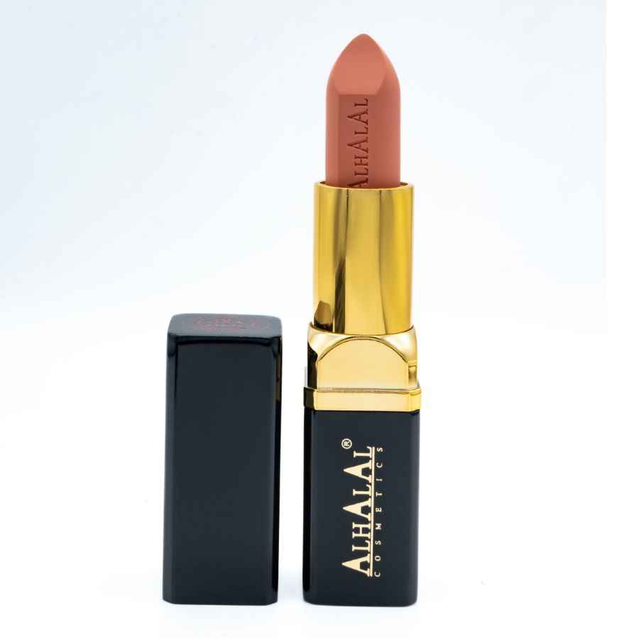 Alhalal Cosmetics Velvet Rouge à lèvres dans une élégante couleur marron avec une manche dorée
