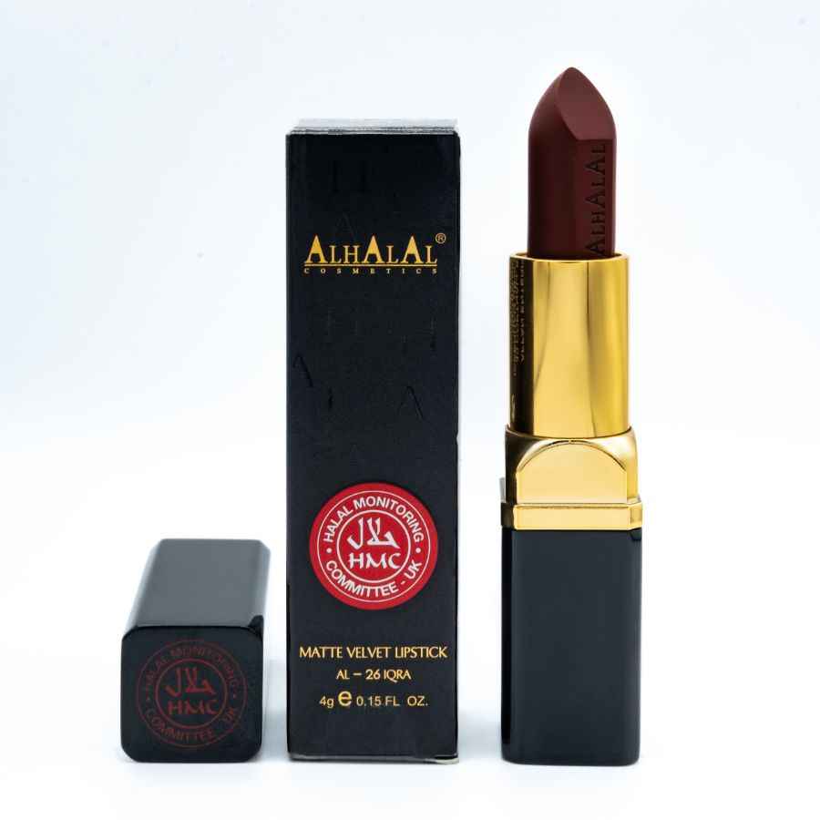 Achetez du rouge à lèvres velours Alhalal Cosmetics avec finition mate halal