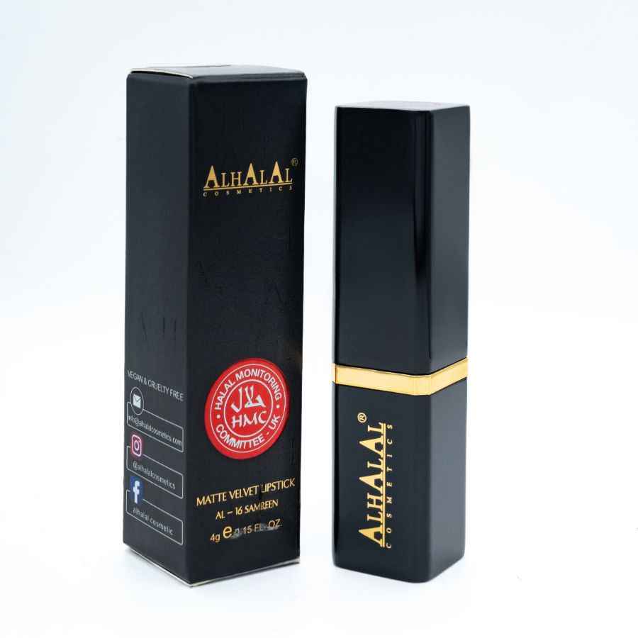 Alhalal Cosmetics MILANO LIPSTICK LIP Latte Velvet mat en emballage noir