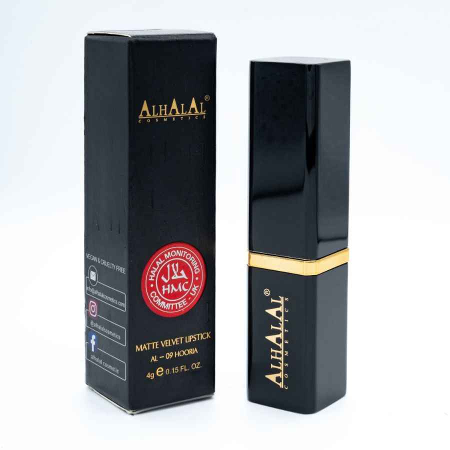 Emballage et étui de rouge à lèvres en velours mat Alhalal Cosmetics