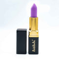 Rouge à lèvres violet Alhalal Cosmetics en velours avec manchette dorée et noire