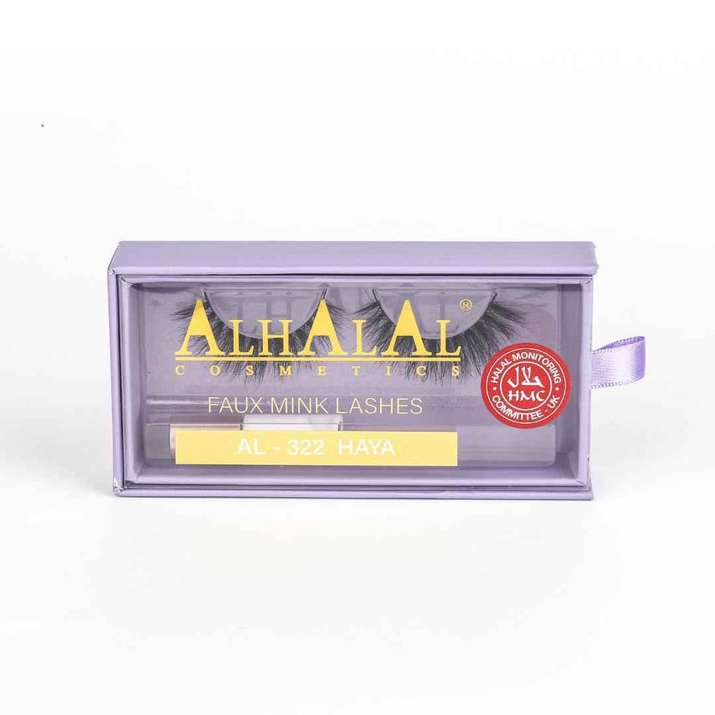 Emballage en velours à lèvres Alhalal Cosmetics avec un accent sur l’effet de repousse des cils