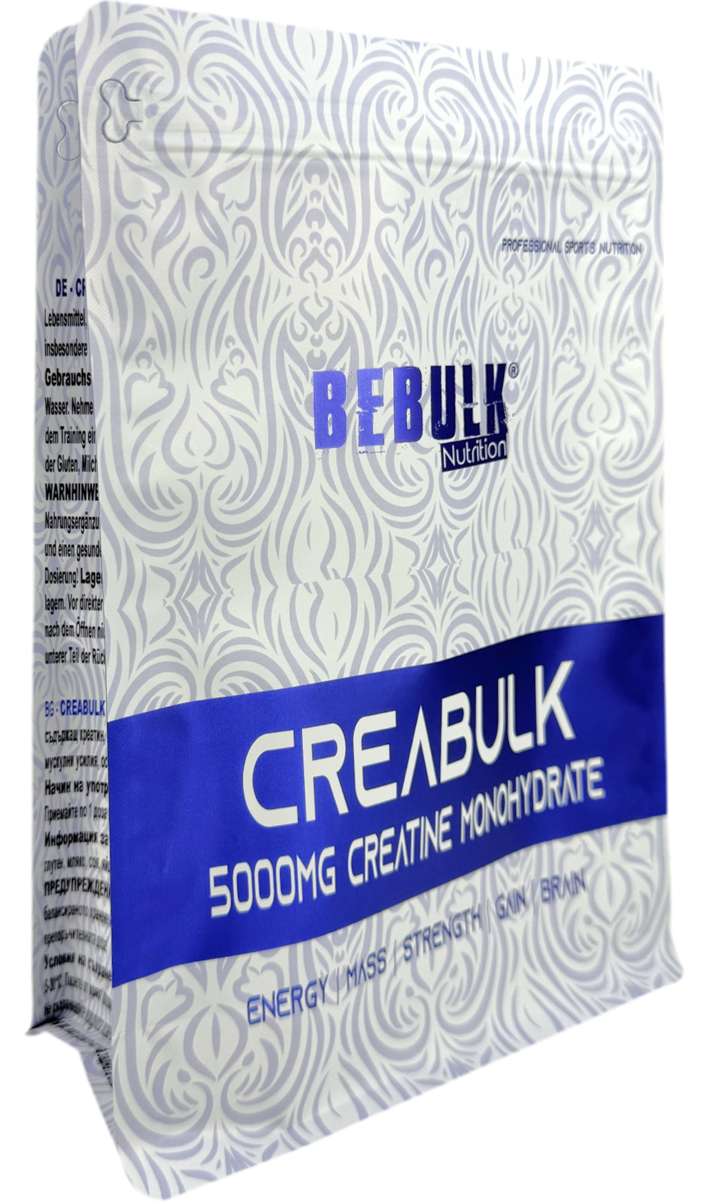 CreaBulk - 100 % créatine monohydraat - BeBulk Nutrition