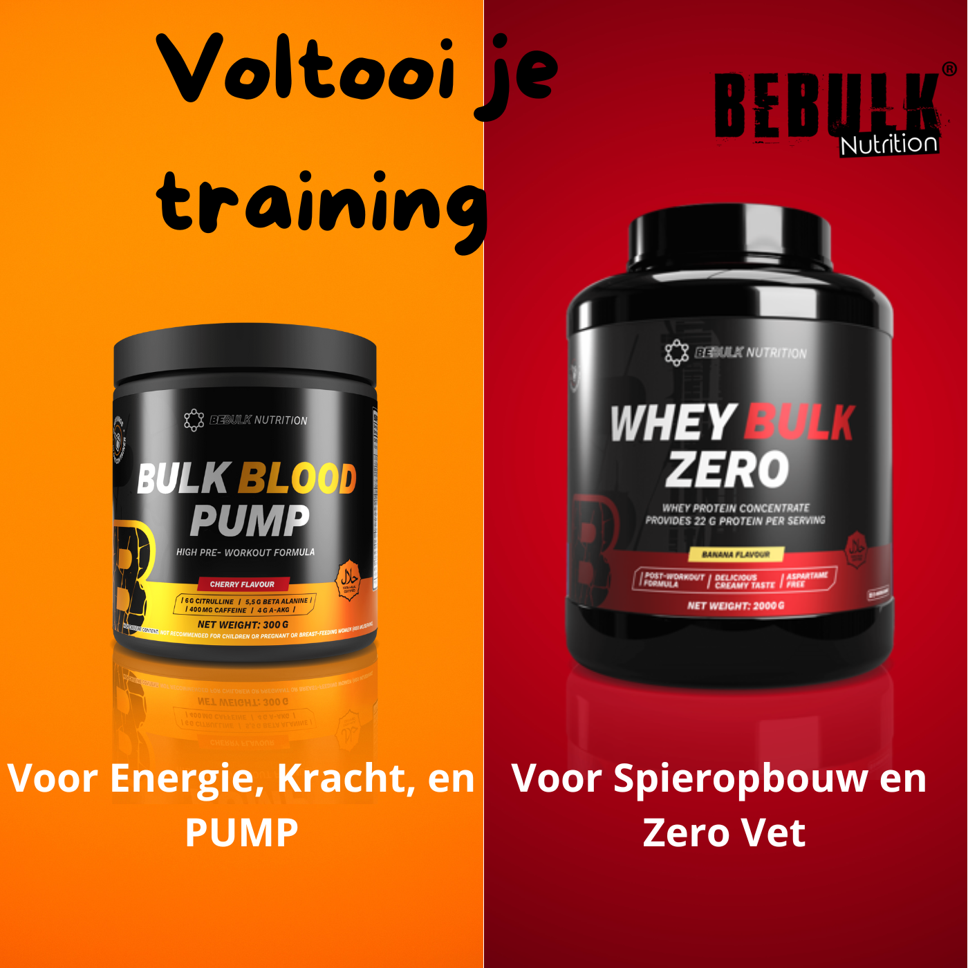 CreaBulk - 100 % créatine monohydraat - BeBulk Nutrition
