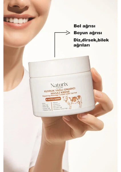 Naturix Staartvet Massagecrème 100 ml | Massagecrème met 10 natuurlijke ingrediënten