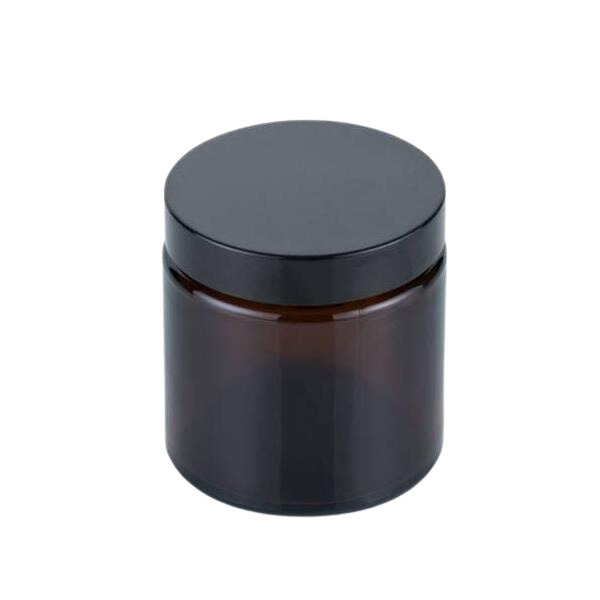 Bocal en verre - Marron (avec bouchon)