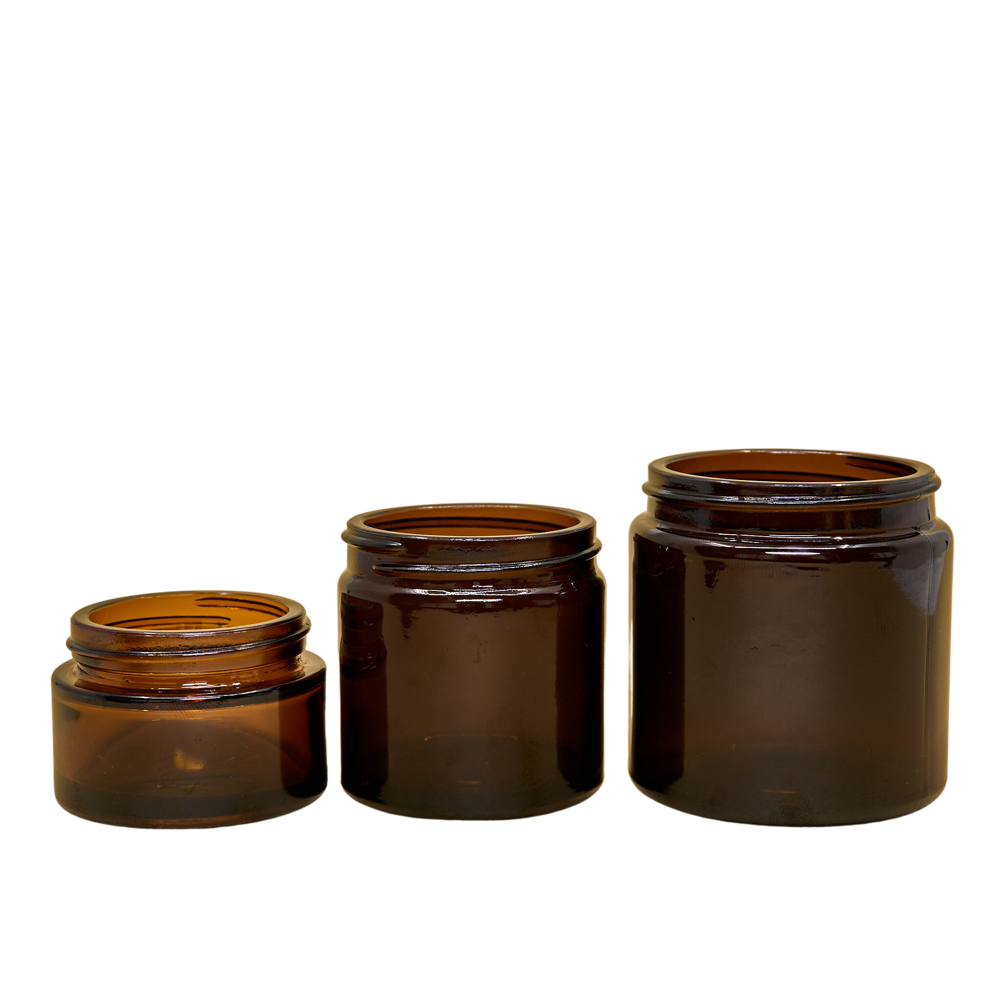 Bocal en verre - Marron (avec bouchon)