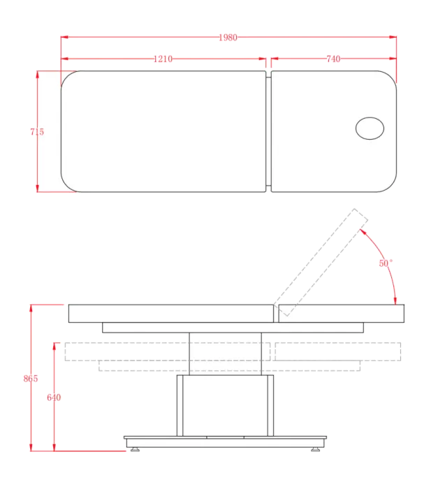Table de traitement électrique noire