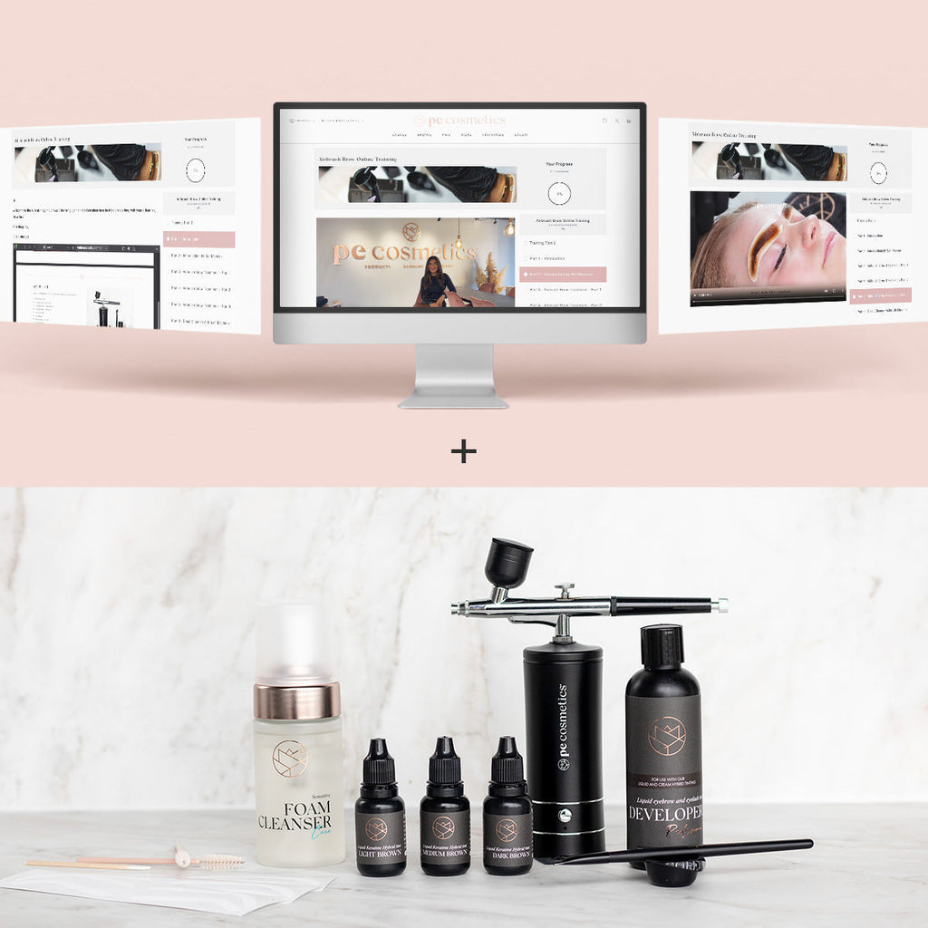 Formation en ligne sur Airbrush Brow + Starterkit (différentes langues)