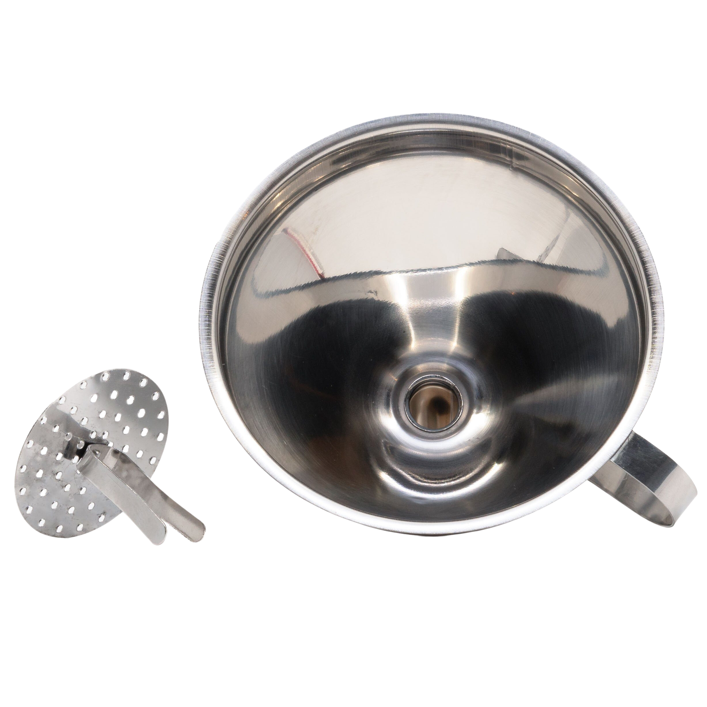 Entonnoir avec tamis (acier inoxydable)